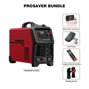 Arccaptain TIG200P AC DC TIG Welder ProSaver Bundle